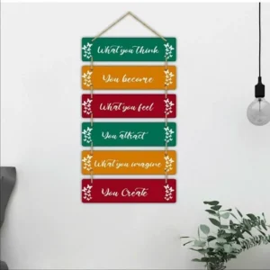 set of 6 Home Decorative Wall Art MDF Wooden Wall Hanging for home and living room